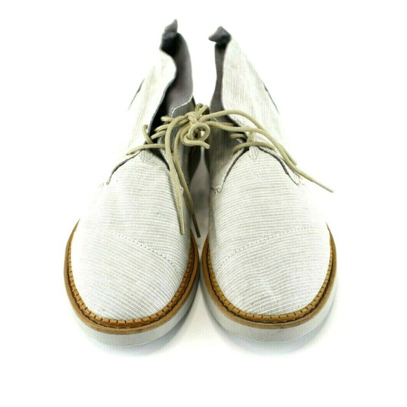 Toms Mens Mateo Pinstripe Chukka Boots Sz 9 Gray